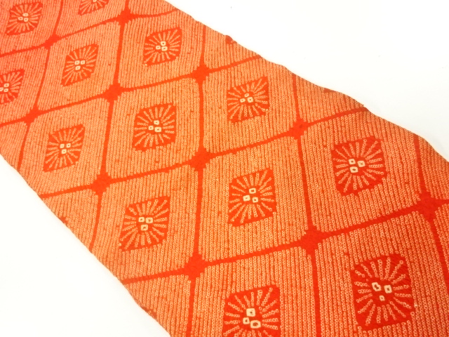 JAPANESE KIMONO / ANTIQUE GENUINE SHIBORI DIAMOND / JAPANESE LARCH PAT